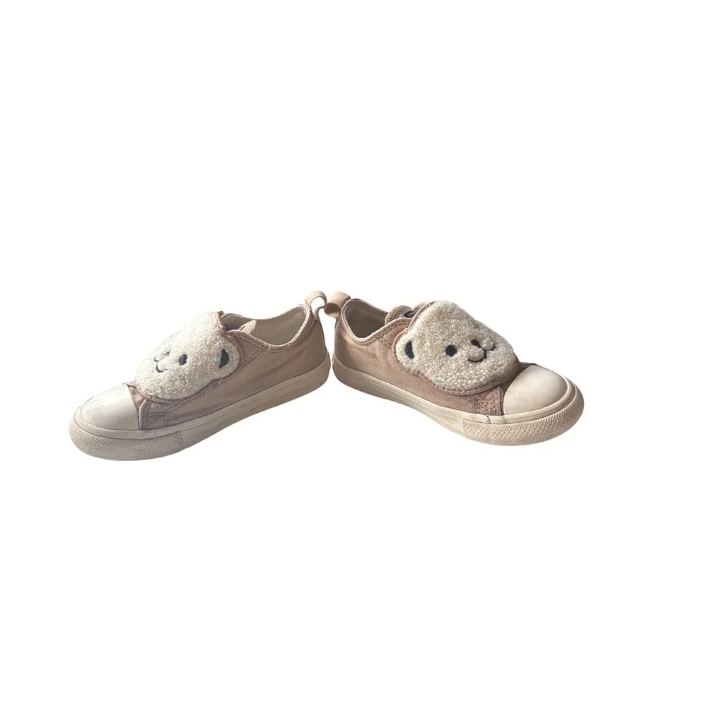 Converse Kids Pink Bear Face Sneakers